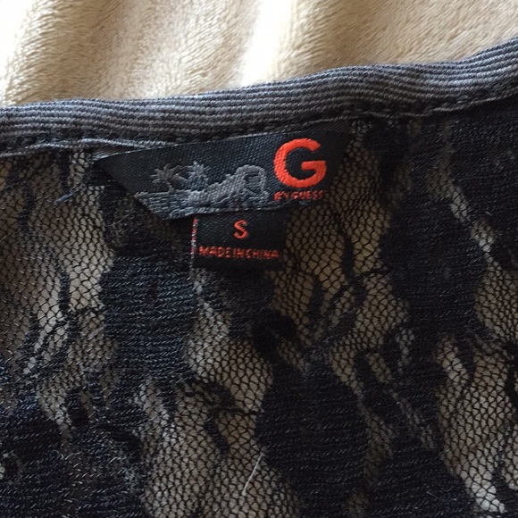 G by Guess see through lace back top - Picture 4 of 5